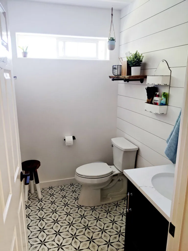 Stylish bathroom remodel completed by Kile Construction