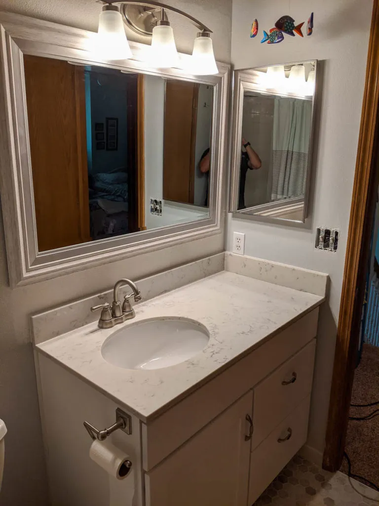 Kile Construction bathroom project showing custom tile work in Coeur d'Alene